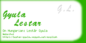 gyula lestar business card